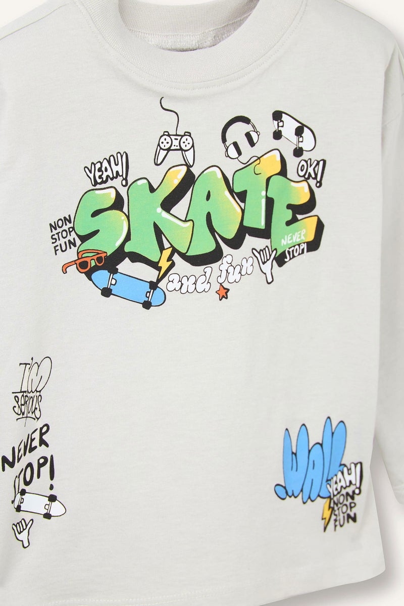 ديفاكتو تيشيرت بيبي اولادي كم طويل قصة عادية - Image 3